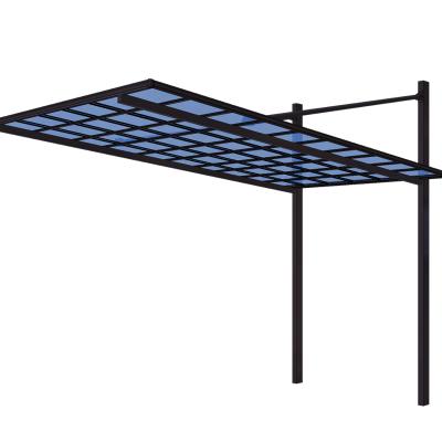 China PARKING Gray Polycarbonate Outdoor Aluminum Carport With High Wind Resistance For Sun Shade for sale