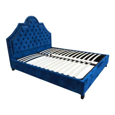 China Functional Storage 1600*1900MM White Poplar Bed Frame Queen Stainless Steel Bed Base Without Bed Board for sale