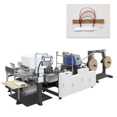 China Factory Full Automatic Paper Bag Machine With Flat Rope Handle With Round Rope Handle With Sticking Bottom for sale