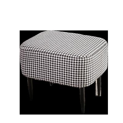 China Modern Sofa Foot Stool Modern Luxury Low Stool With Stainless Steel Metal Leg for sale