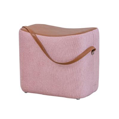 China Latest Modern Style Custom Saddle Shaped Comfortable Footrest Stool Pouf for sale