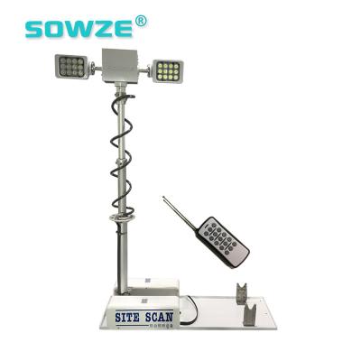 China SOWZE Car-mounted telescopic mast light tower for police vehicle SE-MS180L-280W for sale