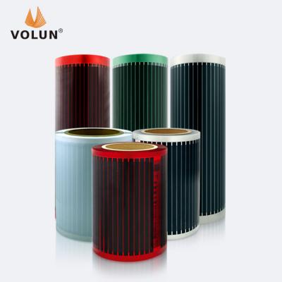 China PET film +Nano-Carbon waterproof completely silent no noise heating film infrared radiant cnt ptc heating film electric carbon film for sale