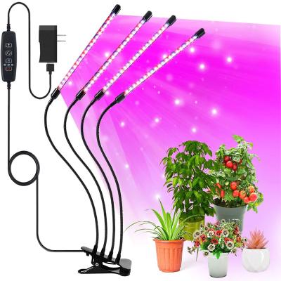 China Seed Starting Gooseneck Wholesale Flexible Adjustable Clip 40W 30W 20W 10W Dimmable Full Spectrum Led To Grow Light for sale