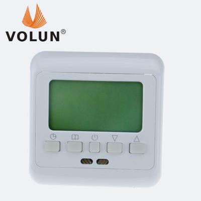 China 7 Days 7 16a Programmable Energy Backup VOLUN Daytime Electric Floor Heating Programmable Electric Underfloor Thermostat for sale