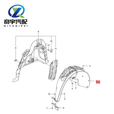 China OEM 84182800/84182801plastic parts car rear shock absorber plastic liner for Cadillac xt5 2017-2019 for sale