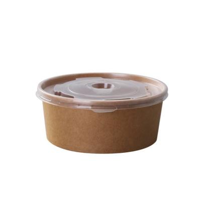 China Disposable Biodegradable Kraft Paper Soup Ice Cream Cup Salad Bowl Coffee Cup for sale