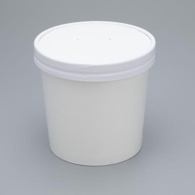 China Disposable Compostable Eco-friendly Biodegradable PLA Lined Soup Cup Kraft Paper White Paper for sale