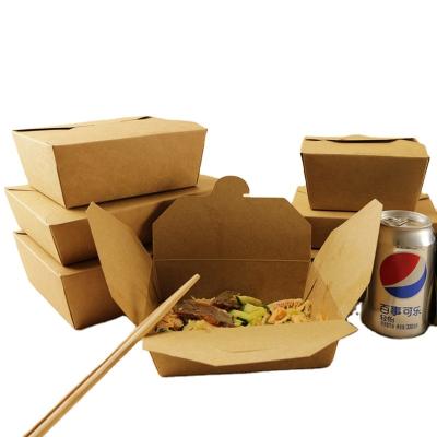 China Disposable 100% Biodegradable Food Container Container Kraft Paper Take Out Box For Coffee for sale