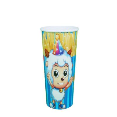 China Disposable Brown French Fries Holder Kraft Paper Cup Snack Grade Disposable Cup for sale