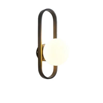 China Modern Three-color Dimming Modern Simplicity Indoor Decorative Black Color Wall Lamp Light For Bedroom for sale