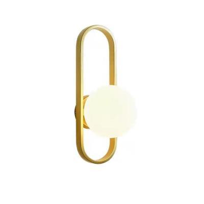 China Three-Color Transparent Shade Modern Gold Dimming Decorative Indoor Mounting Wall Lamp Light For Bedroom for sale