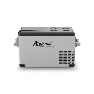 China Dual Use Car/Home with APP Alpicool CF35 12v DC Compressor 35L Factory Supply Electronic Control Portable Mini Compressor Car Fridge for sale