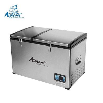 China BCD125 Alpicool 125L Compressor DC 12v/24v Dual Use Portable Fridge Freezer For Truck RV for sale