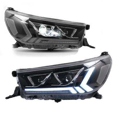 China Car LED Daytime Running Lights Headlight Assembly 1EL008329215 1EL008329255 For Toyota Hilux REVO 2016-2019 Standard Size for sale