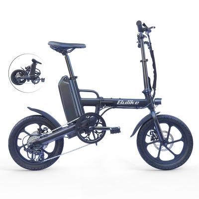 China Wholesale 16inch 36v 250W 32KM/H Aluminum Alloy Customized Speed ​​13AH City Bike Folding Electric E-Bike for sale