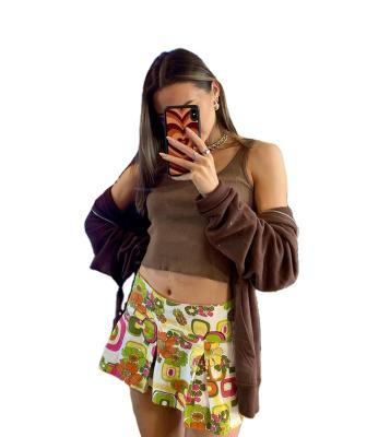 China Breathable House Newcomers Fashion Pattern Printing Women Mini Skirt Sweet Women Activewear Skirt for sale