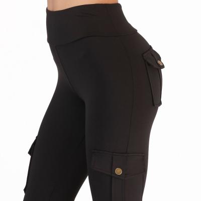 China New Antibacterial Stretch High-Waist Quick-Drying Running Pants Tight-Fitting Military Yoga Pants for sale