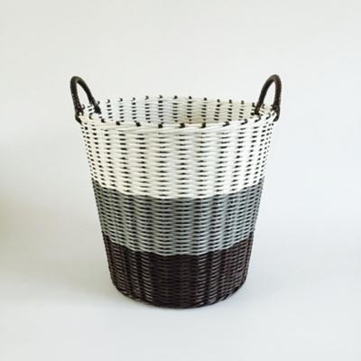 China Wholesale Viable Dirty Plastic Woven Basket Large Capacity Laundry Hamper Pure Hand - Non Afraid Woven Extrusion Toy Basket for sale