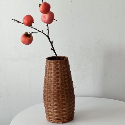 China 100% China Manufacturer Factory Price Home Large Capacity Hand Woven Simple Cloth Storage Bucket Decoration Handmade Vases for sale