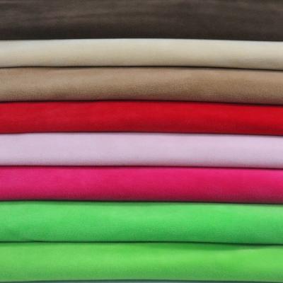 China Anti Pill QY Customized high quality super soft plain 100% polyester velor fabric for pajamas and toys for sale