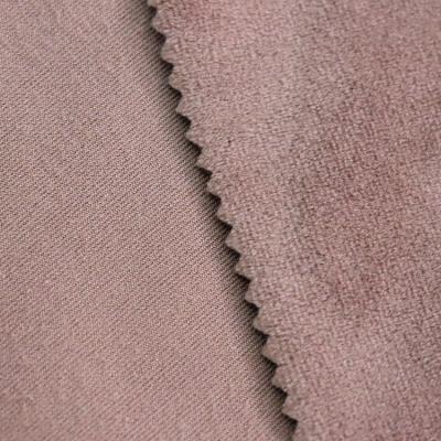 China Anti Pill QY Customized Polyester And Spandex Knitted Plain Elastic Brushed Velvet Fabric For Toys Widely for sale