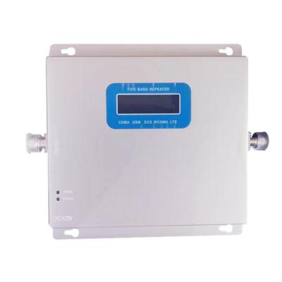 China Home High Gain Cell Phone Network 5 Band 800/900/1800/2100/2300/2600 2G 3g 4g Mobile Signal Booster Repeater for sale