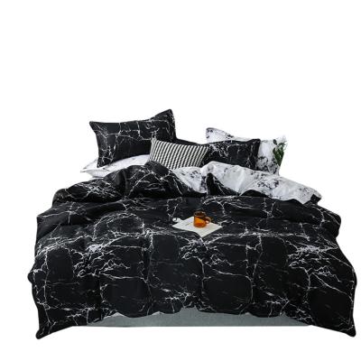 China Hot Selling Anti-static Black And White Duvet Cover And Pillowcases Bedding Set Comforter Bed Set for sale