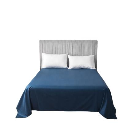 China Royal Blue Disposable Single Plain Solid Color 100% Cotton Bed Sheets Bedding Set for sale