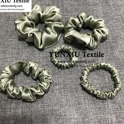 China New Design Luxury Hair Scrunchies 6A Silk Hair Scrunchies 100% Stocking Multi Colors No MOQ 5 Style YXSC for sale