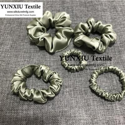 China 100% Silk Scrunchie On Sale Elastic Hair Scrunchies Ties For Women No MOQ 5 Style Silk Srunchies YXSC for sale