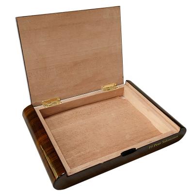 China Handmade Glossy Finish Luxury Wooden Cigar Box Humidors for sale