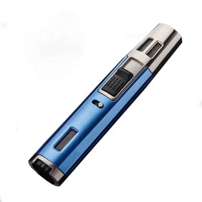 China Wholesale High Quality Butane Handheld Jet Torch Lighter 2 Flame Popular Design Refillable for sale