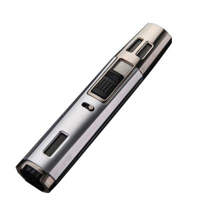 China Eco-friendly Premium Quality Small Shape Flame Jet Torch Lighter Butane Gas Cigar Lighter for sale