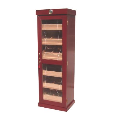 China Cherry Wooden Cigar Cabinet Portable High End Humidor in Large Size for sale