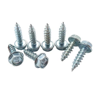 China Competitive Price Zinc Hexagonal Head White Galvanized Nail Screws Self Tapping Screws for sale