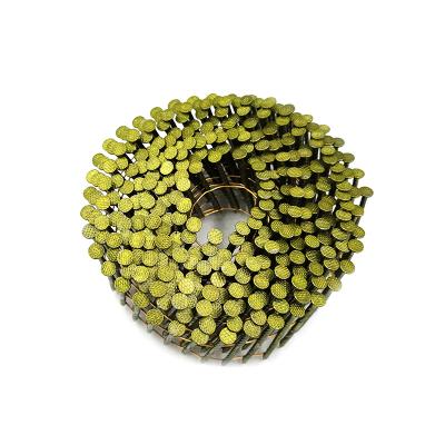 China Hot Sale Spiral Flat Leg Yellow Vinyl Studded Nails for sale