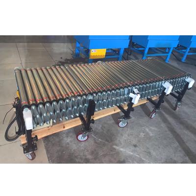 China Heat Resistant Flex Expendable Galvanized Powder Coated Carbon Steel Roller Conveyor System for sale