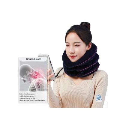 China Portable Full Velvet Adjustable Neck Collar Pillow Brace for Neck Cervical Traction for sale