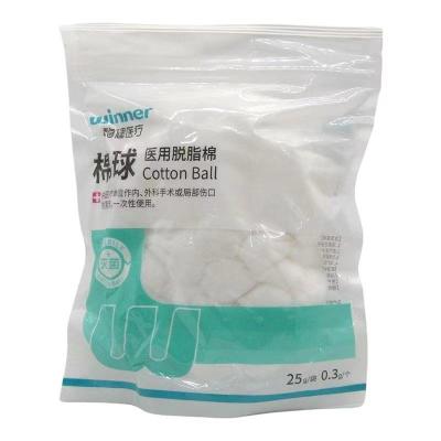 China White Medical Grade Absorbent Cotton Balls for Cleaning Internal Surgical Oper Wounds for sale