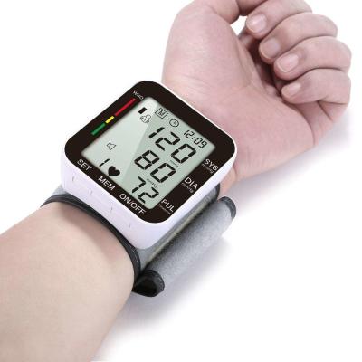 China Digital Blood Pressure Meter Wrist Bp Monitor with Power Supply 2 No. 7 Batteries for sale