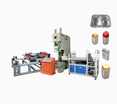 China Automatic Wooden Punching Machine Aluminum Foil Container Making Machine With Feeder And Waste Packaging Machine for sale