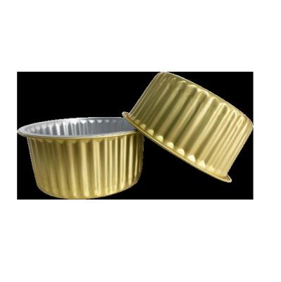 China Pet Food Packaging Gold Color Aluminum Foil Container Large Size Disposable Aluminum Foil Pasta Container for sale