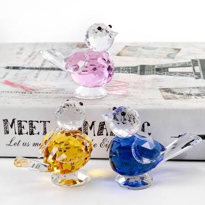 China Europe Wedding Souvenir Lucky Bird Statue Collection Crystal Bird Handmade Crafts for sale