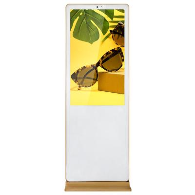 China New Type Indoor Wireless 43 Inch Ultra Thin Touch Screen Vertical Portable Floor Standing Digital Signage Media Game Advertising Totem for sale