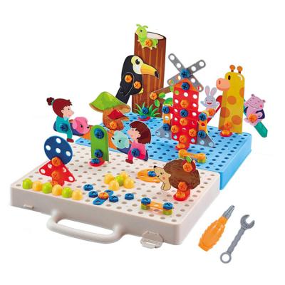 China Smart ABS PP PS Kids Drilling Jigsaw Screw 3d Diy Drill Puzzle Toys for sale