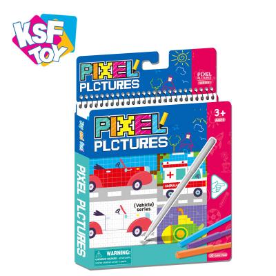 China 3+ Child Intelligent Educational Drawing Toys Pixel Pictures Art Kids Painting Book for sale