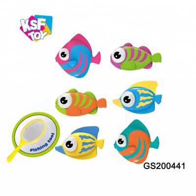 China Crochet Model Play Sea Summer Mini Fish Toy Plastic Fish Toy For Children for sale