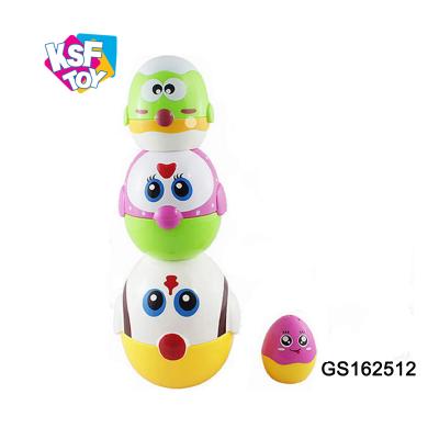 China Plastic Children Stacking Toy Overlapping Educational Cute Cartoon Stacking Egg Balance Toy For Children for sale