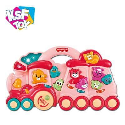 China With music and light electric train light and music function design baby multi-function toys activity children's educational children for sale